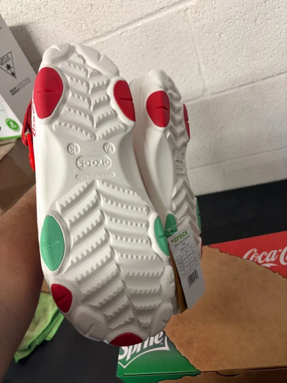 New Crocs Coca Cola Coke All-TerraIn Clog Men’s Size 13 Red / White 209312-100